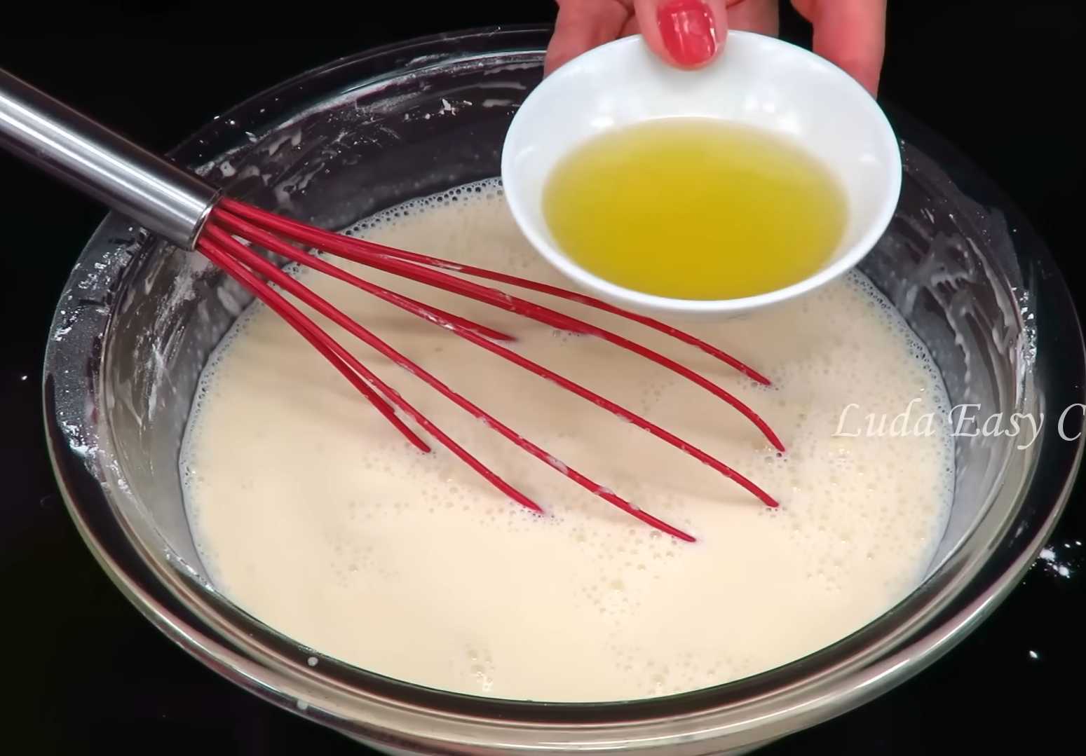 Crêpes à l'amidon et au lait - Étape 6