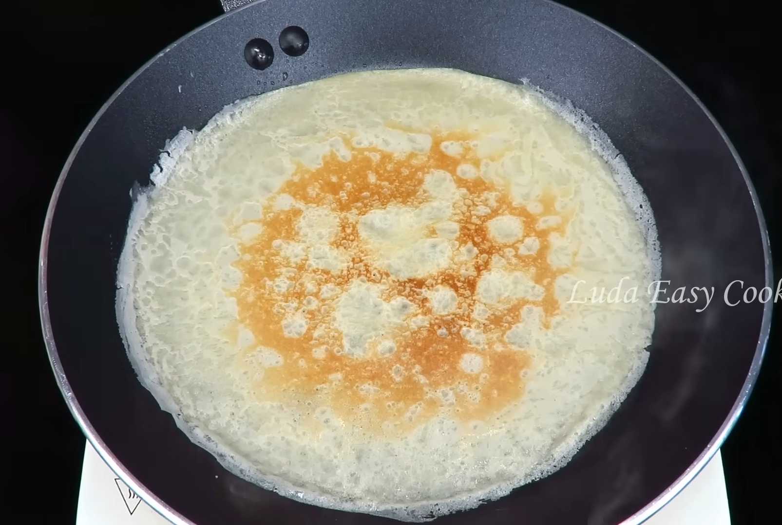 Crêpes à l'amidon et au lait - Étape 10