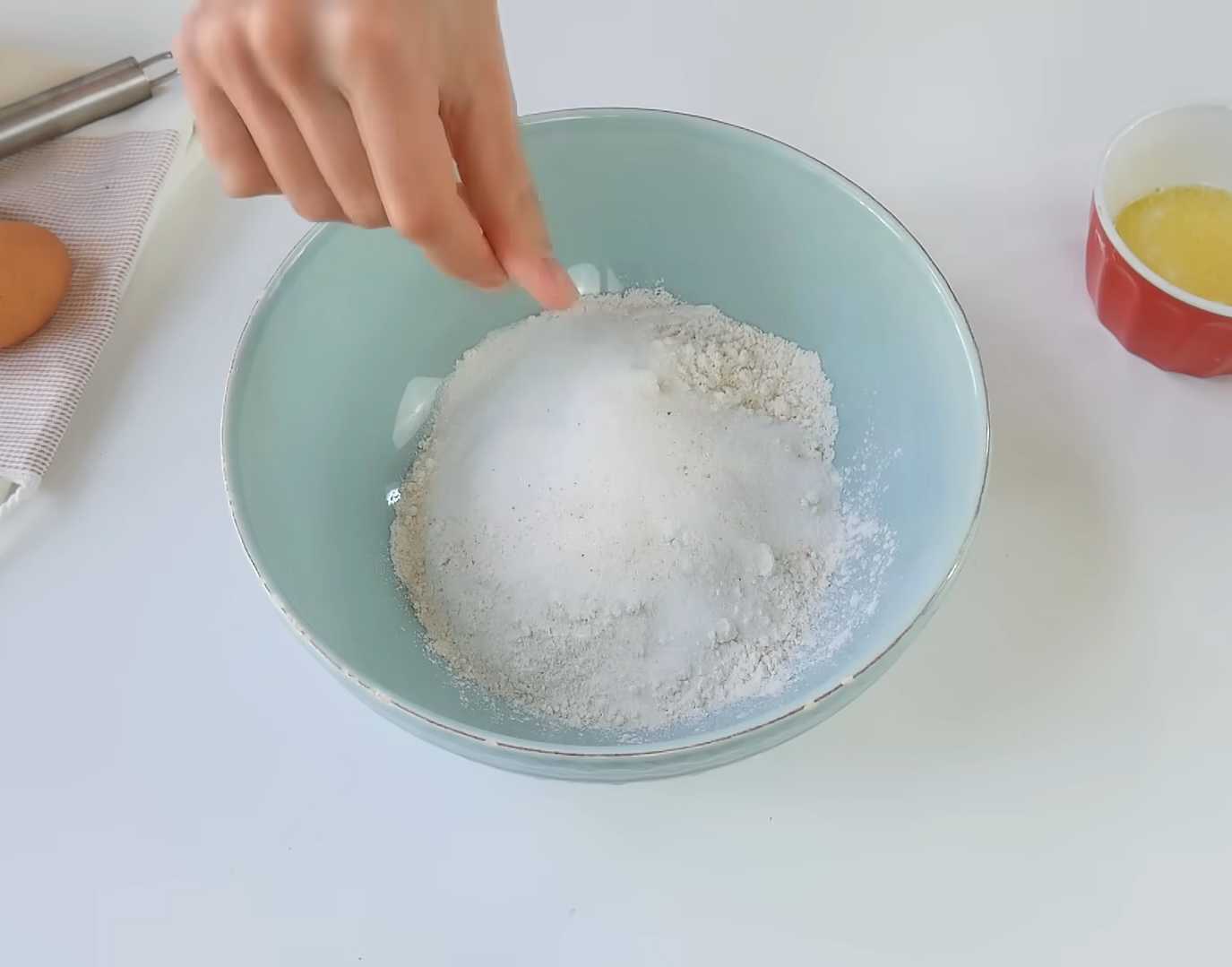 Crêpes au lait et à la vanille - Étape 1