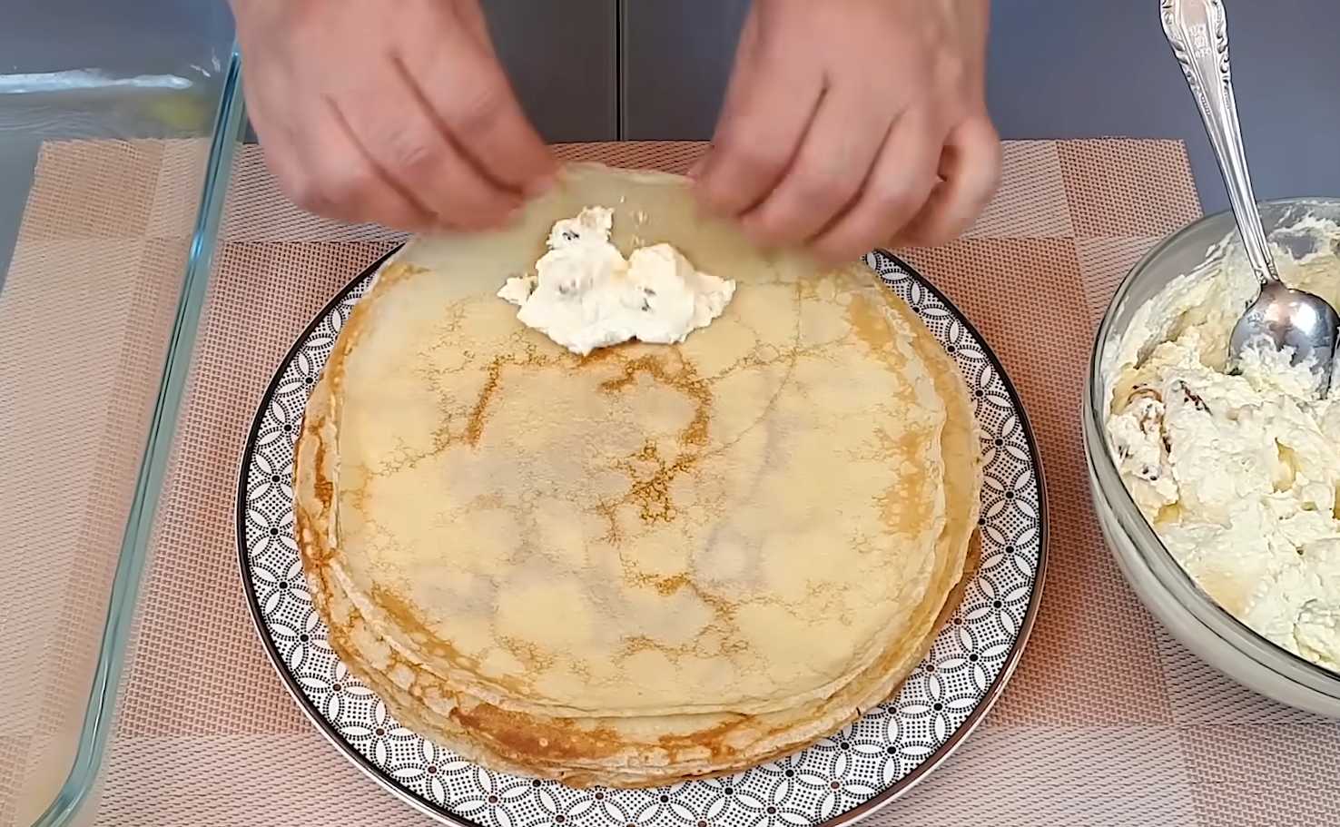 Crêpes au four avec du fromage blanc - Étape 16