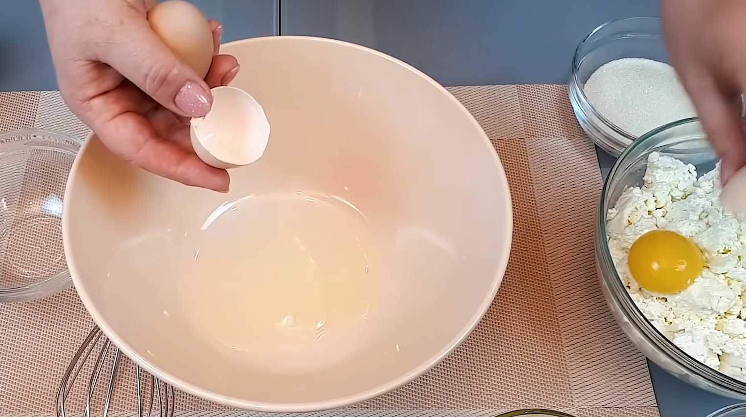 Crêpes au four avec du fromage blanc - Étape 1