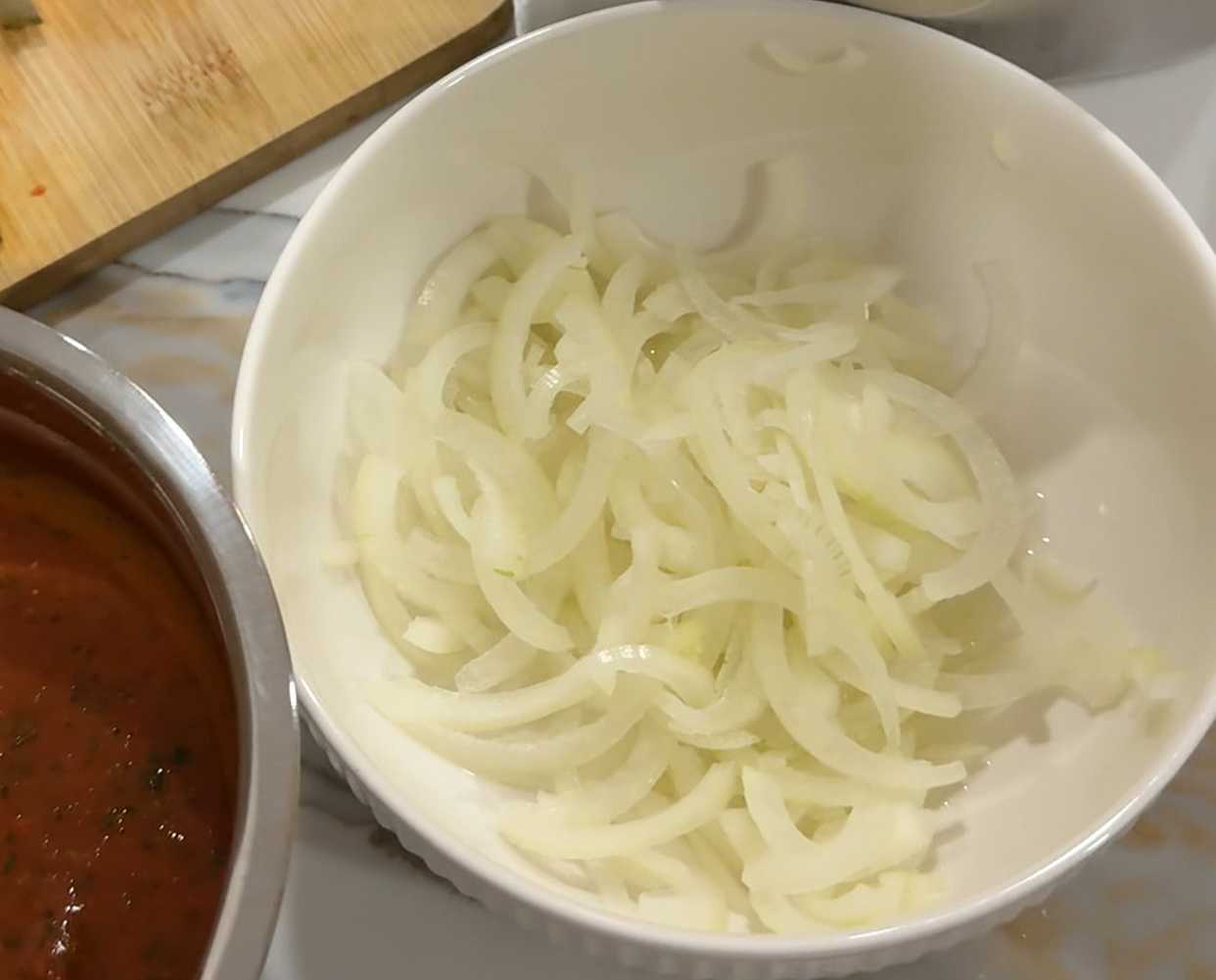 Lavash Shawarma au poulet et aux légumes - Étape 4