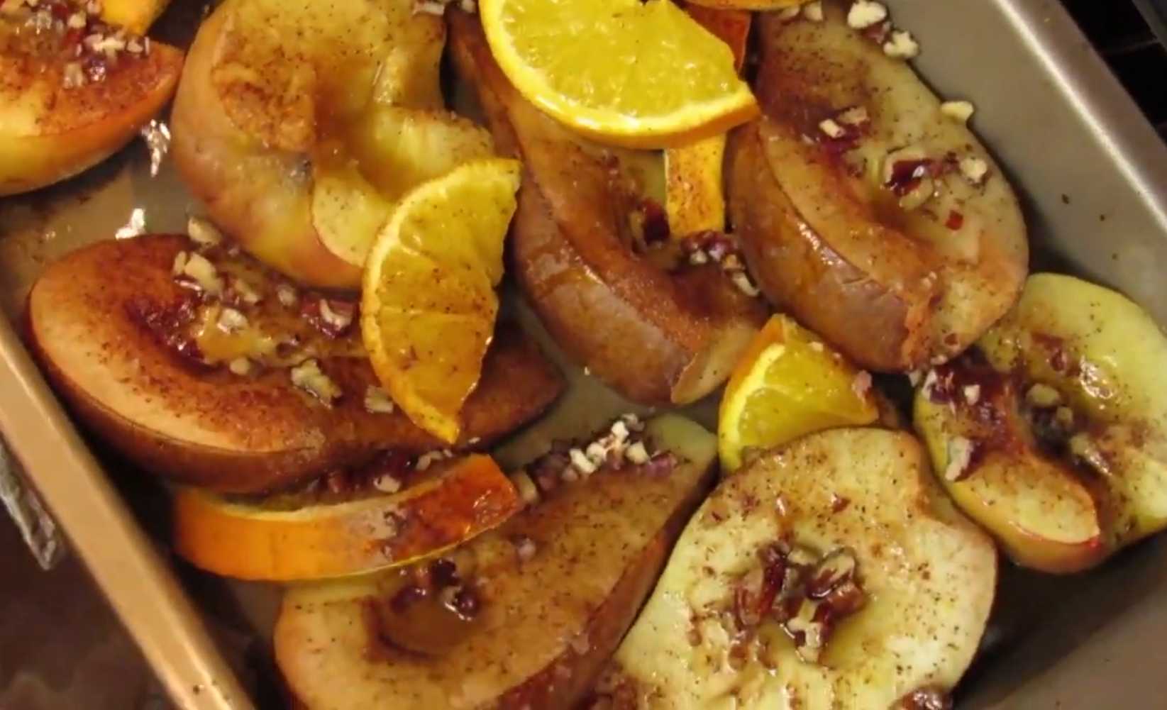 Pommes et poires cuites au four avec de l'orange - Étape 10