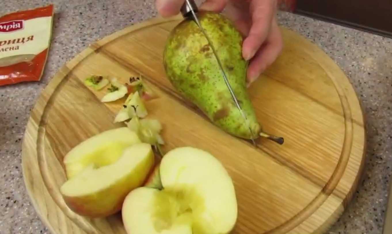 Pommes et poires cuites au four avec de l'orange - Étape 1