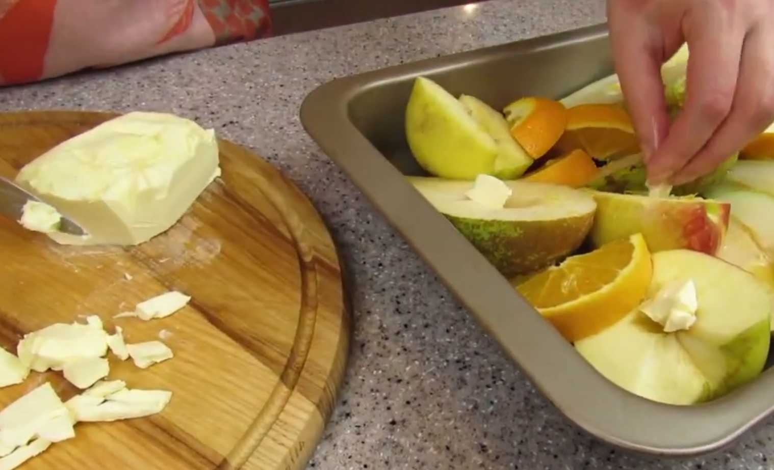Pommes et poires cuites au four avec de l'orange - Étape 5