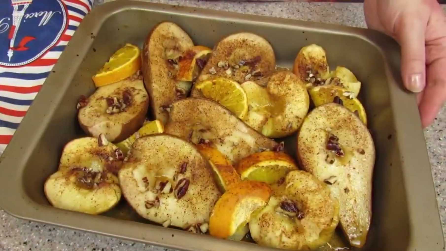 Pommes et poires cuites au four avec de l'orange - Étape 11