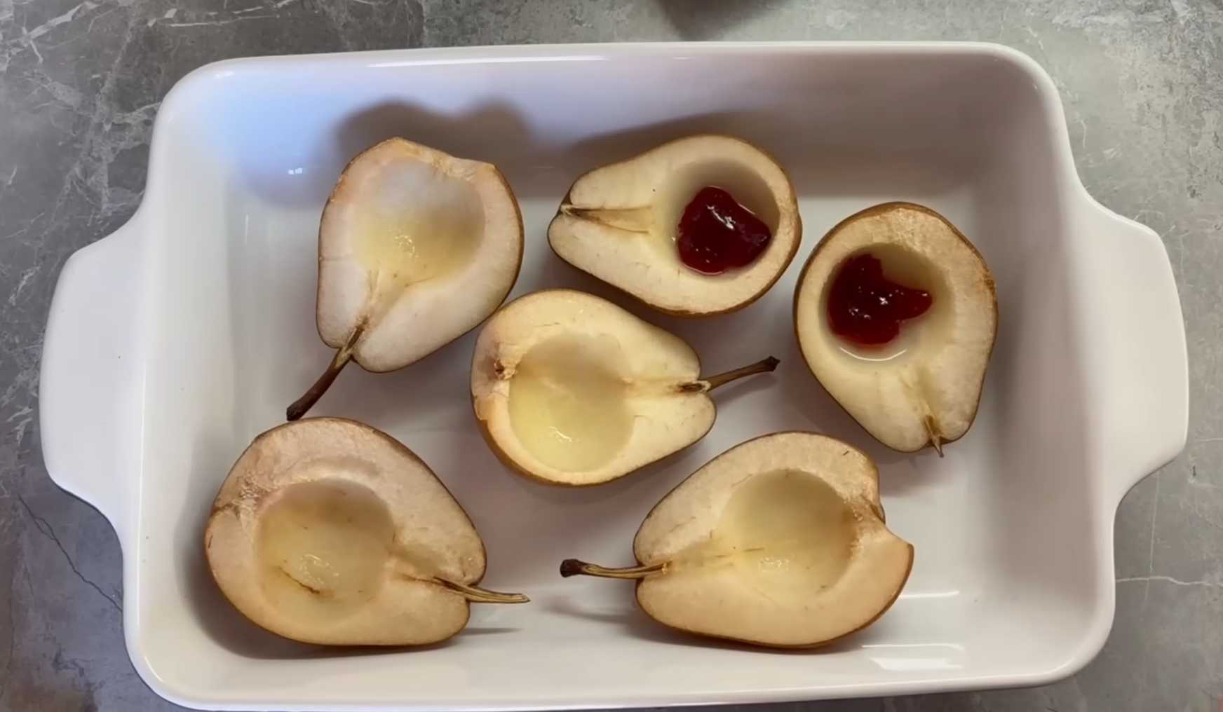 Poires au four avec du camembert - Étape 4