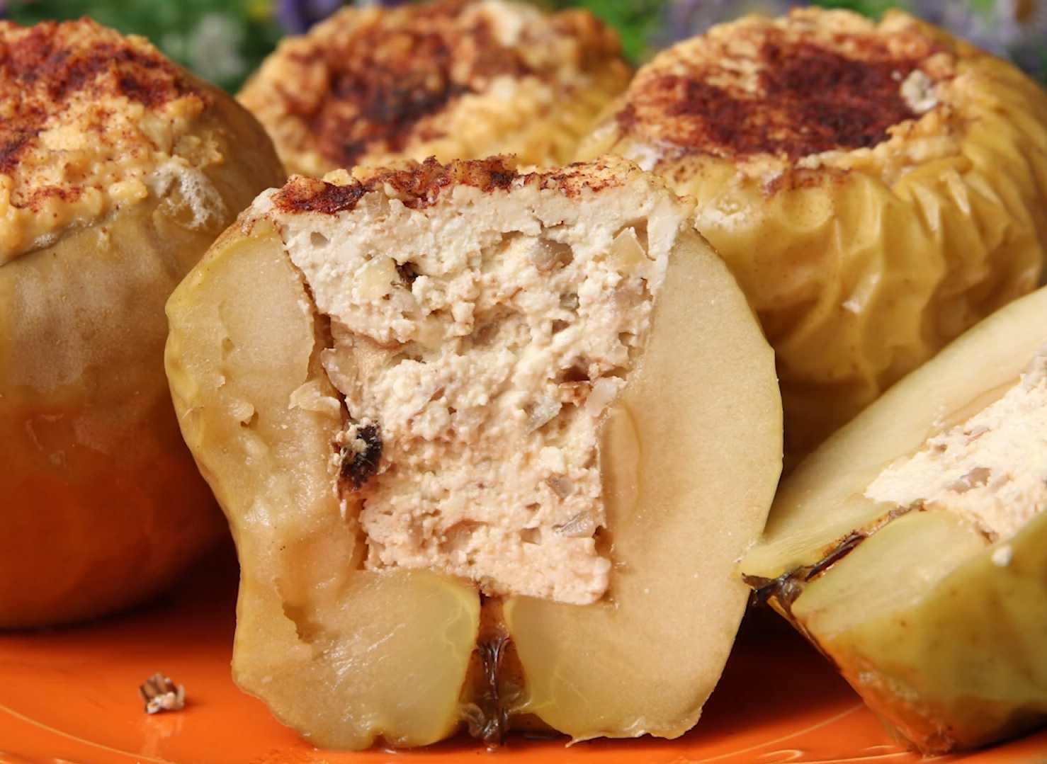 Pommes au four avec du fromage blanc et de la cannelle - Étape 8