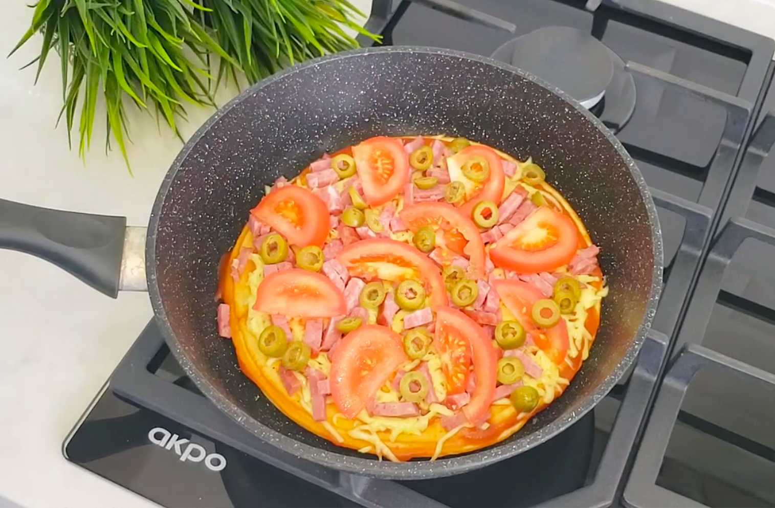 Pizza à la poêle express en 10 minutes - Étape 13