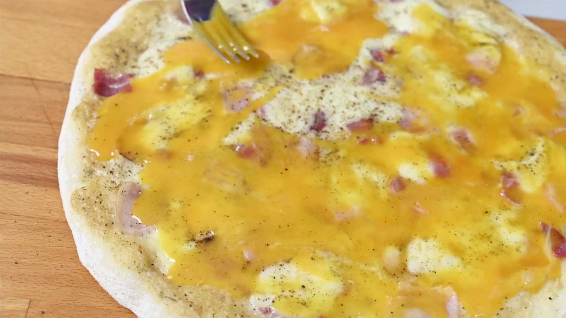 Pizza Carbonara - Étape 17