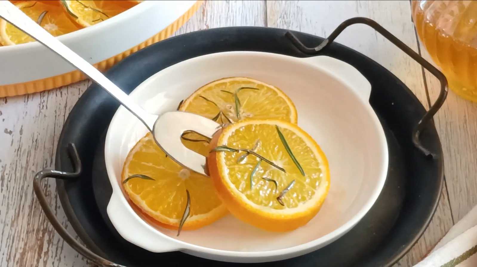 Oranges rôties au romarin et au miel - Étape 6