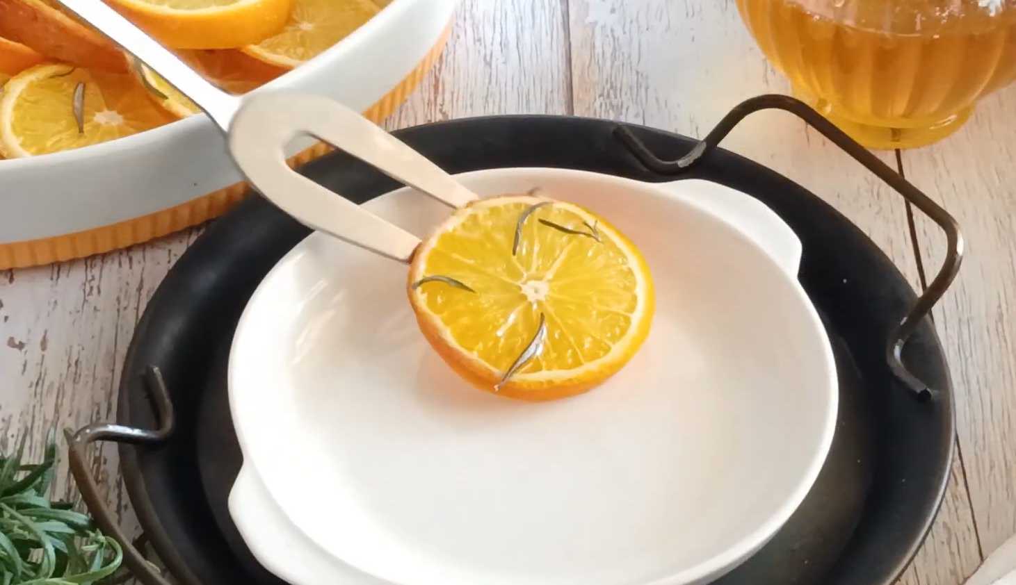 Oranges rôties au romarin et au miel - Étape 5