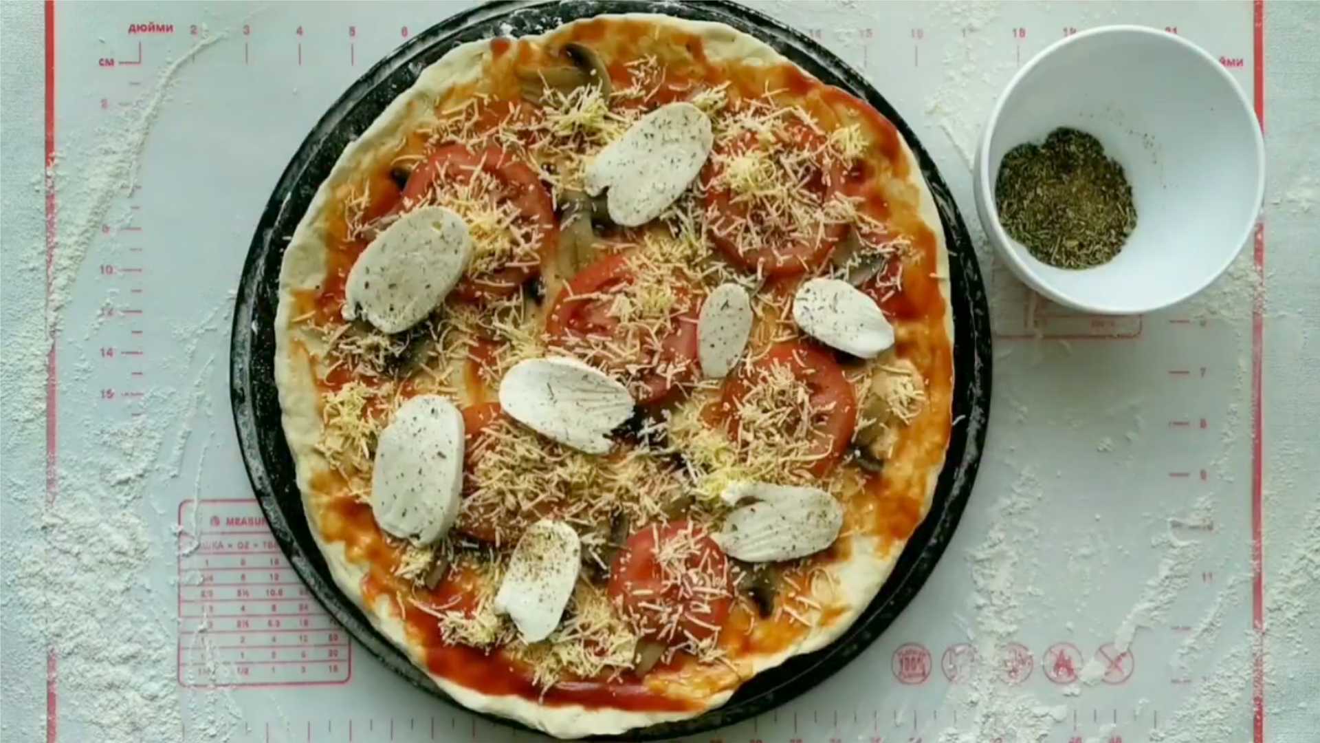 Pizza aux champignons - Étape 10