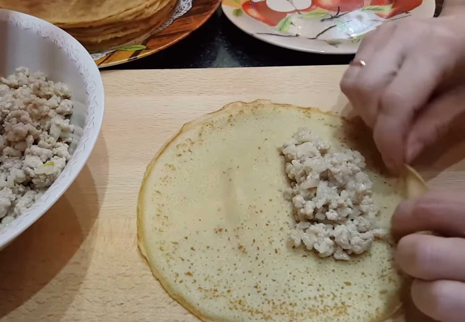 Crêpes à la viande et au riz - Étape 7