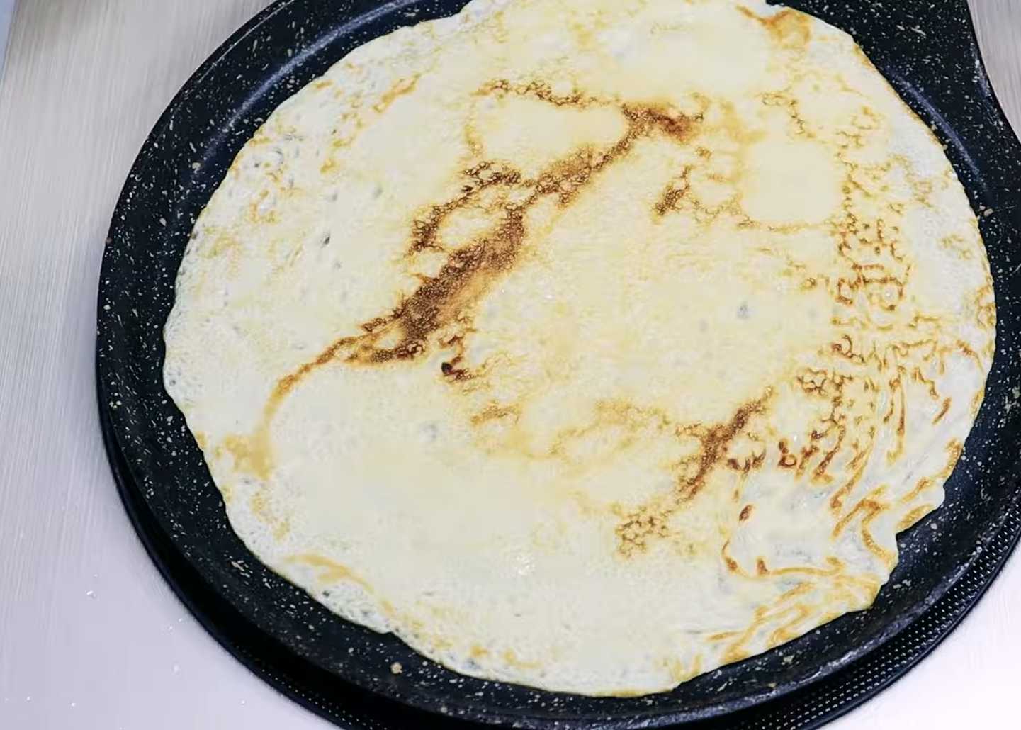 Crêpes aux œufs et aux oignons verts - Étape 10