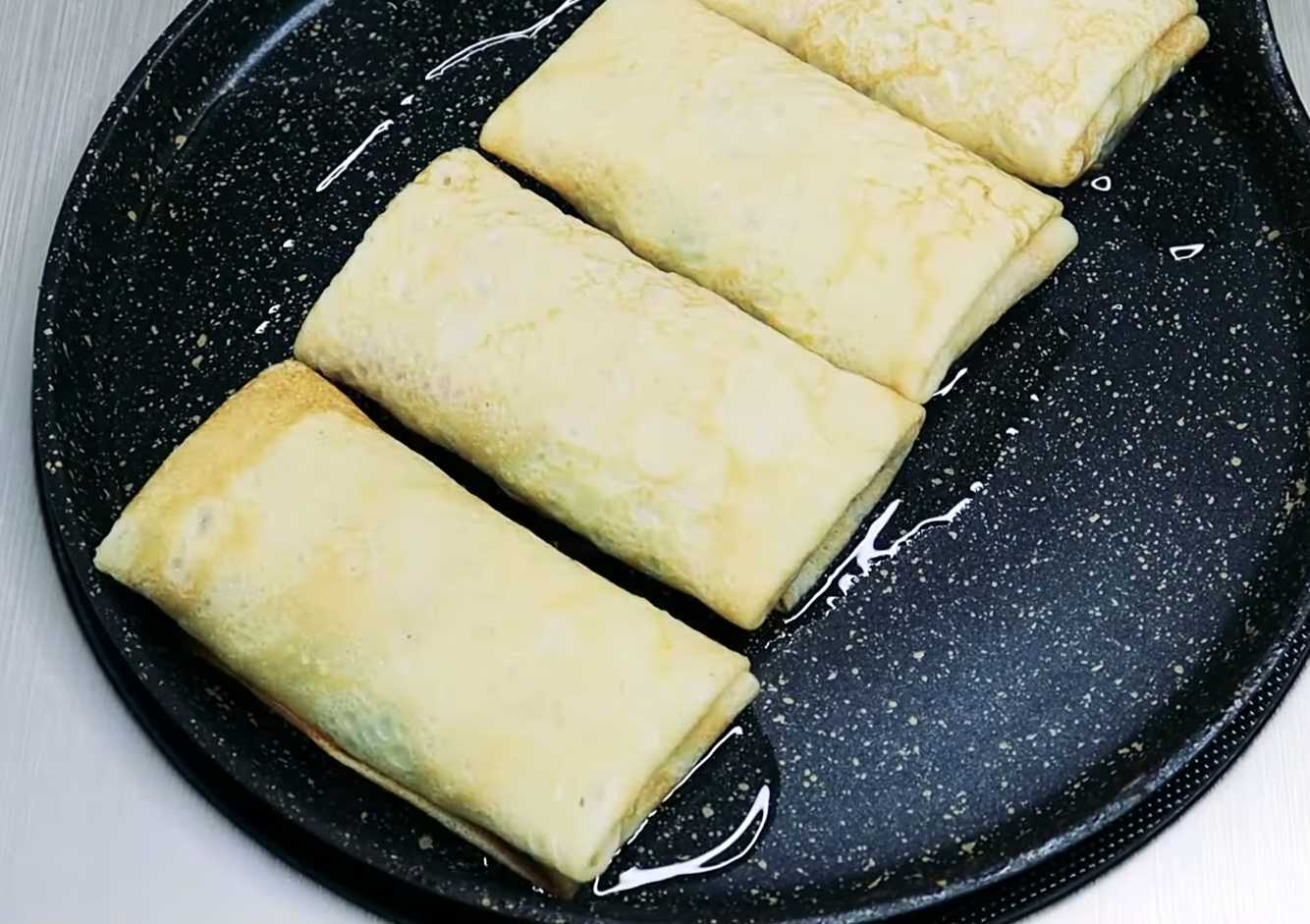 Crêpes aux œufs et aux oignons verts - Étape 19