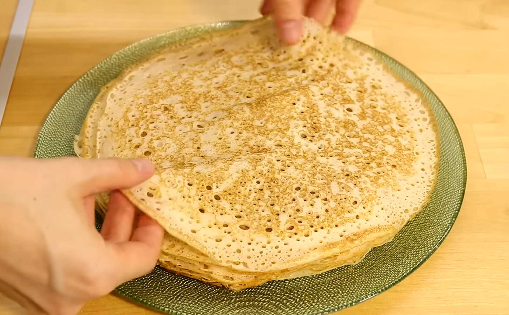 Crêpes à la levure sèche et au lait - Étape 12