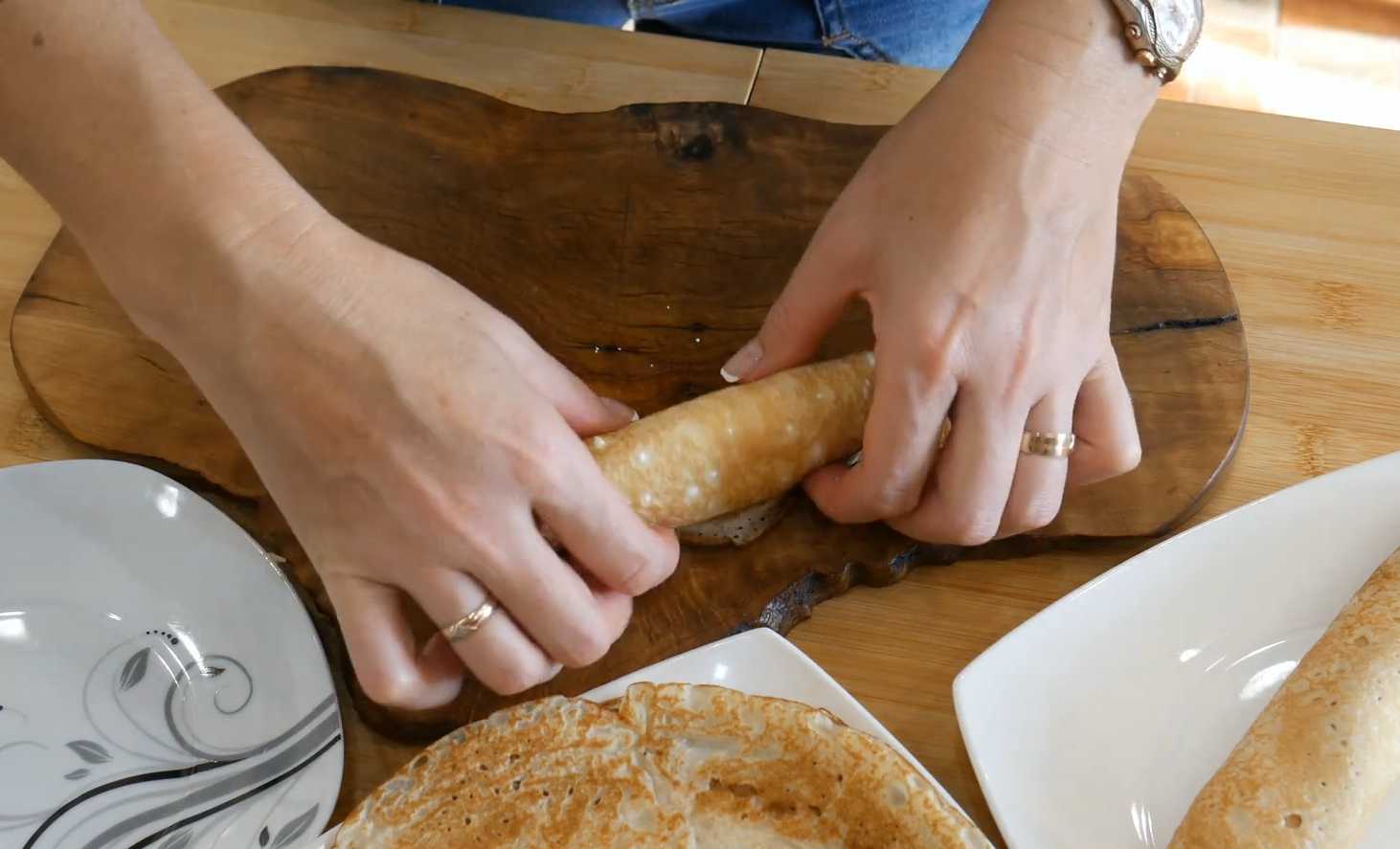 Crêpes au fromage blanc et à la banane - Étape 12