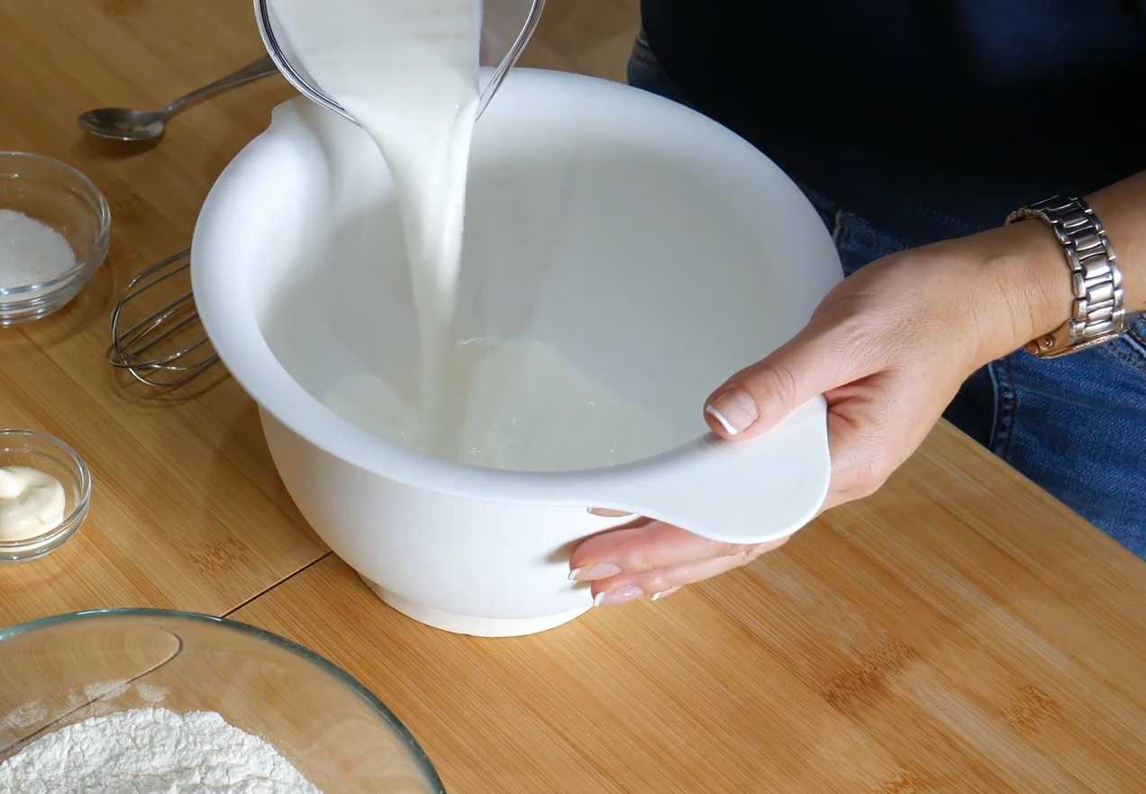 Crêpes au fromage blanc et à la banane - Étape 1