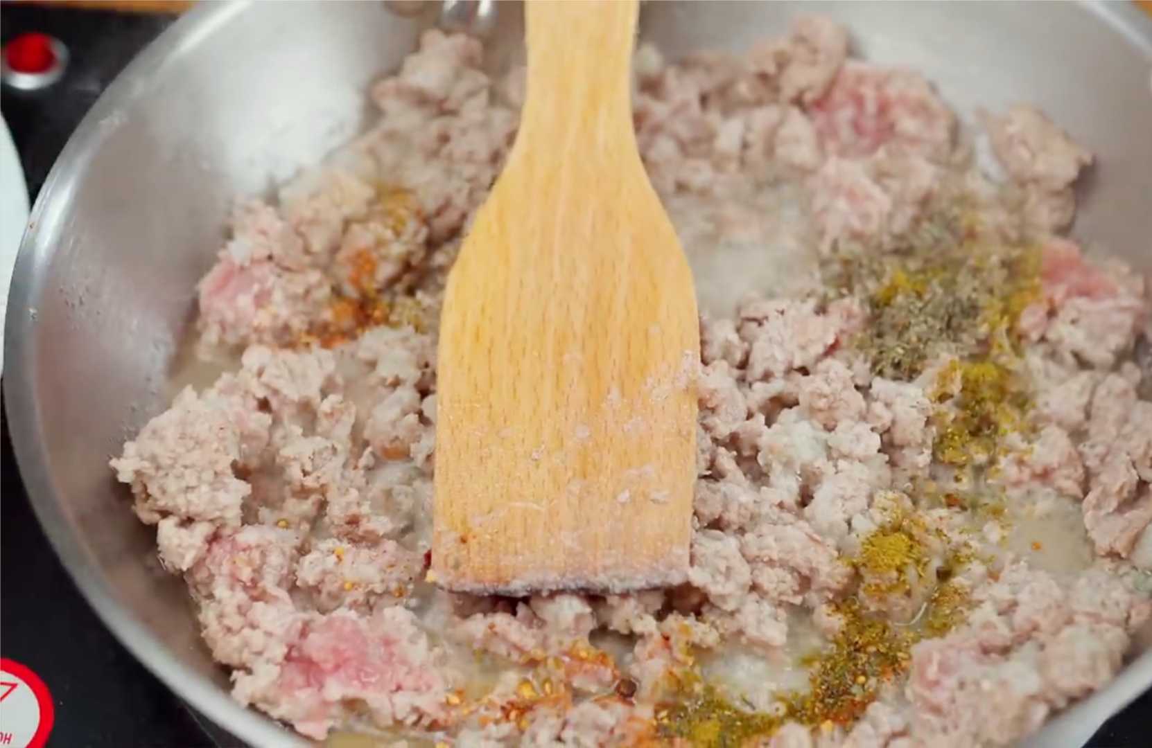 Pizza au four avec viande hachée - Étape 6