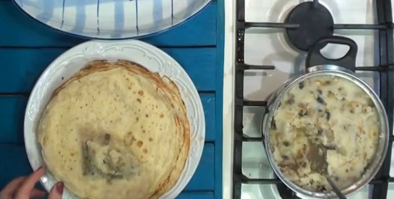 Crêpes aux pommes de terre et aux champignons - Étape 11