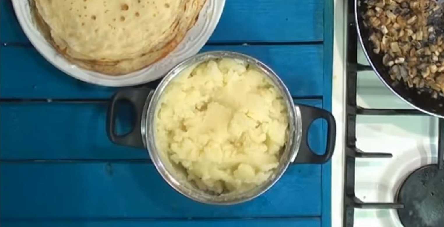 Crêpes aux pommes de terre et aux champignons - Étape 8