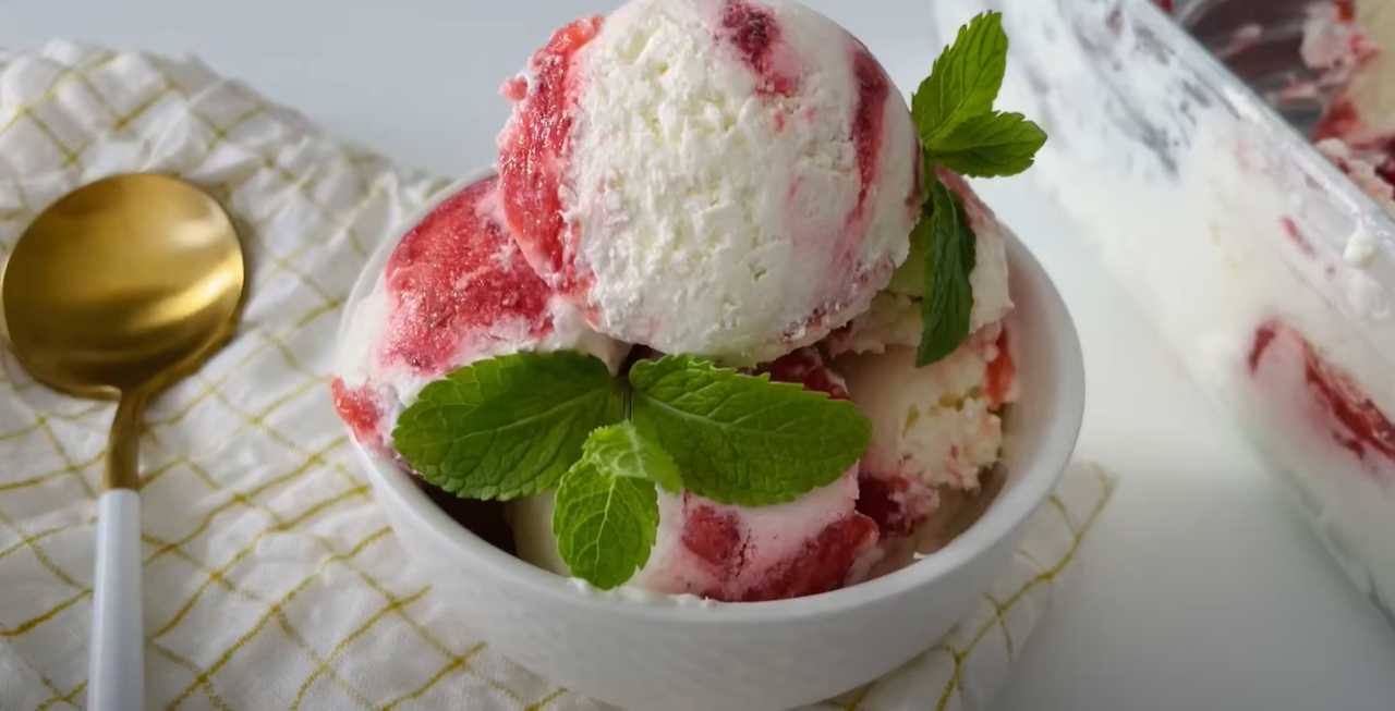 Crème glacée aux fraises Keto - Étape 5