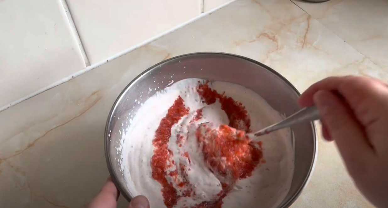 Crème glacée aux fraises Keto - Étape 3