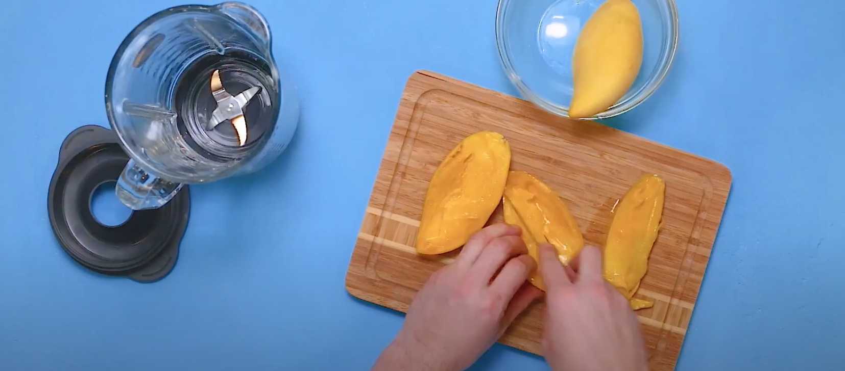 Sorbet à la mangue - Étape 1