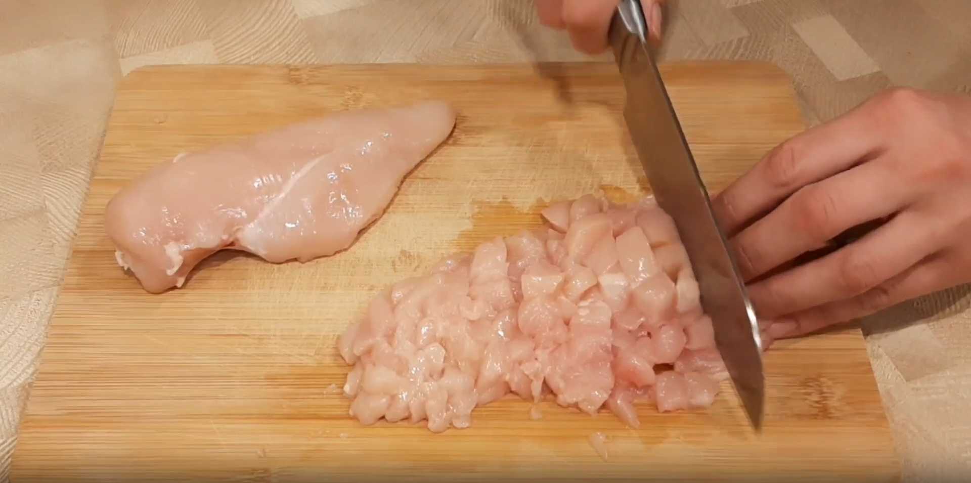 Beignets de courgettes au filet de poulet - Étape 1