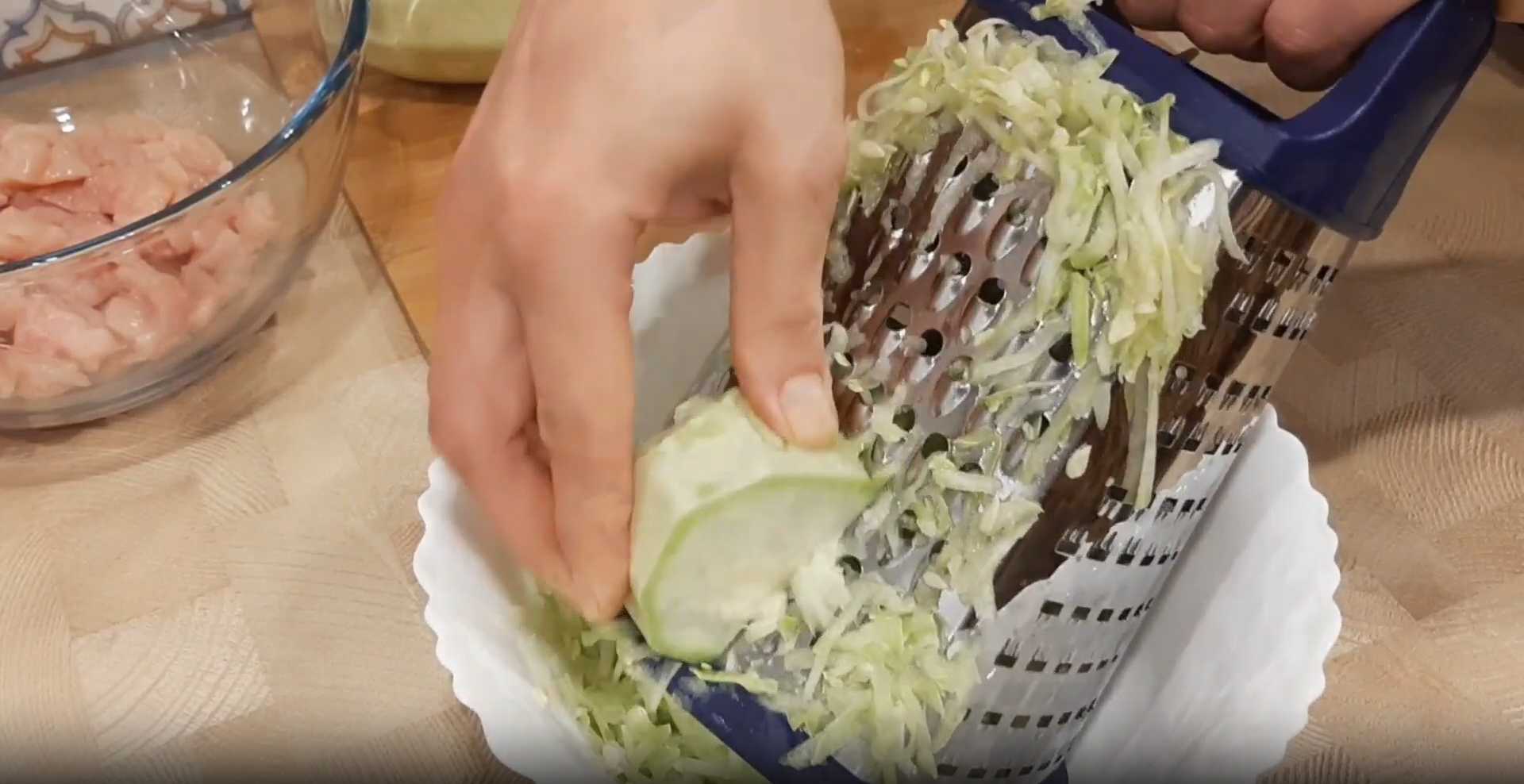 Beignets de courgettes au filet de poulet - Étape 4