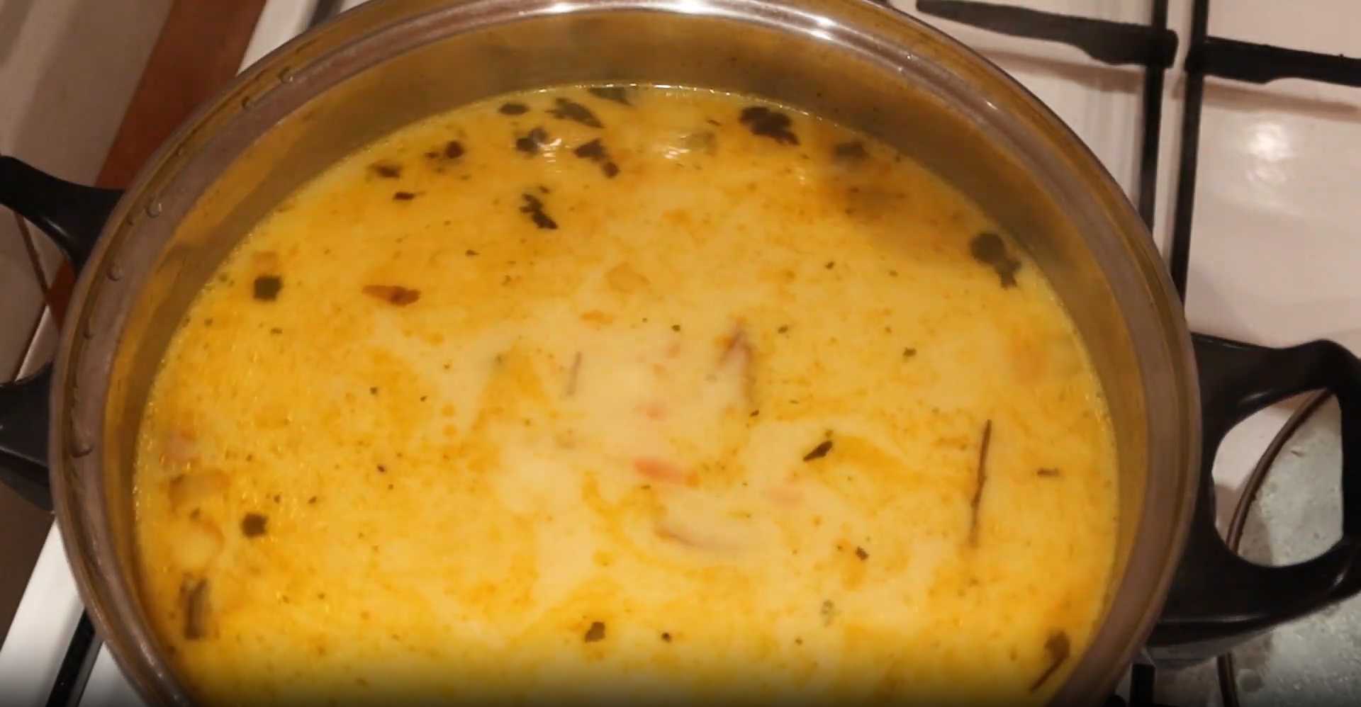 Soupe au fromage et aux champignons - Étape 7