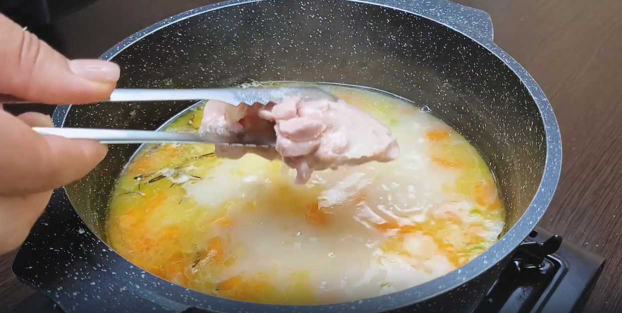 Soupe crémeuse au poulet et aux légumes - Étape 10