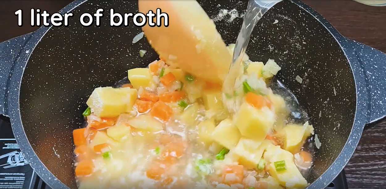 Soupe crémeuse au poulet et aux légumes - Étape 7