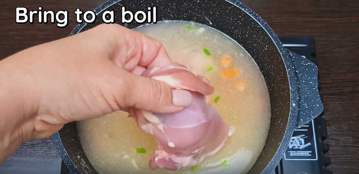 Soupe crémeuse au poulet et aux légumes - Étape 8