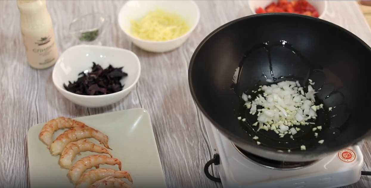 Pappardelles aux crevettes et courgettes - Étape 4