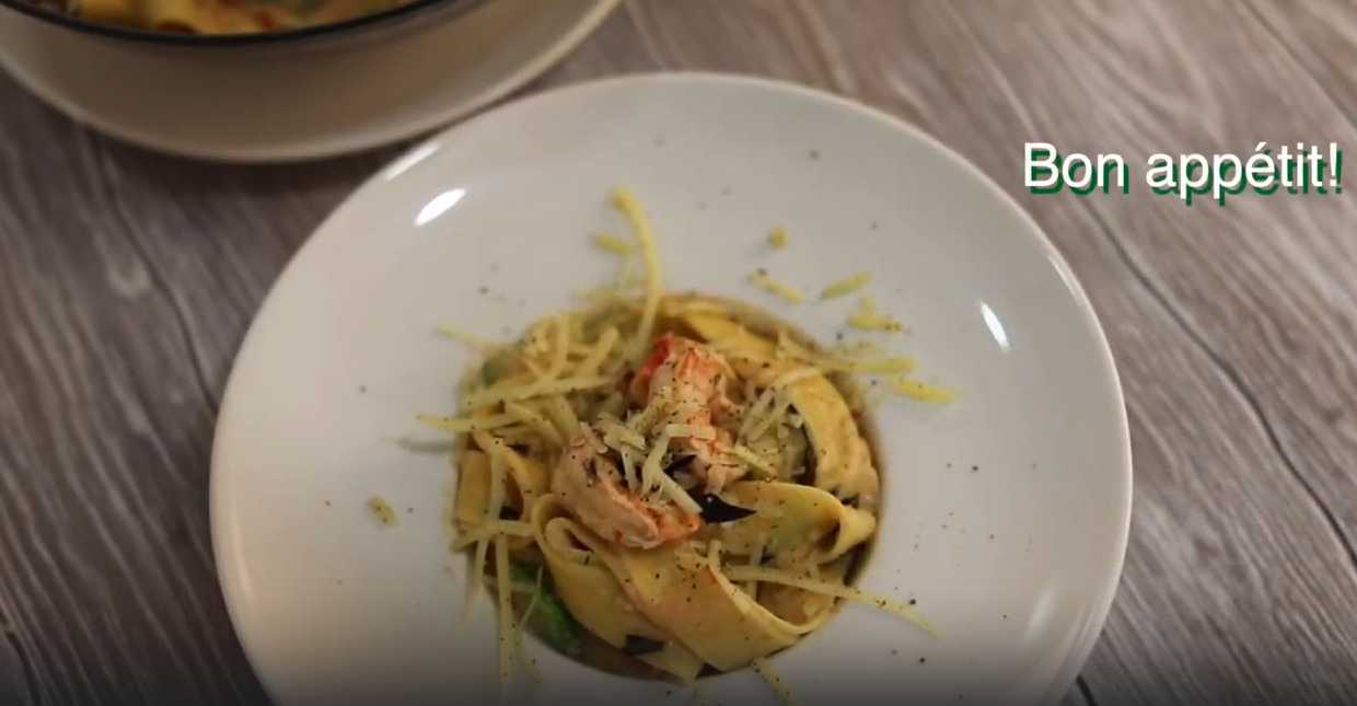 Pappardelles aux crevettes et courgettes - Étape 11