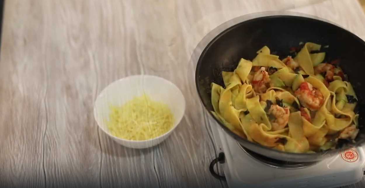 Pappardelles aux crevettes et courgettes - Étape 8