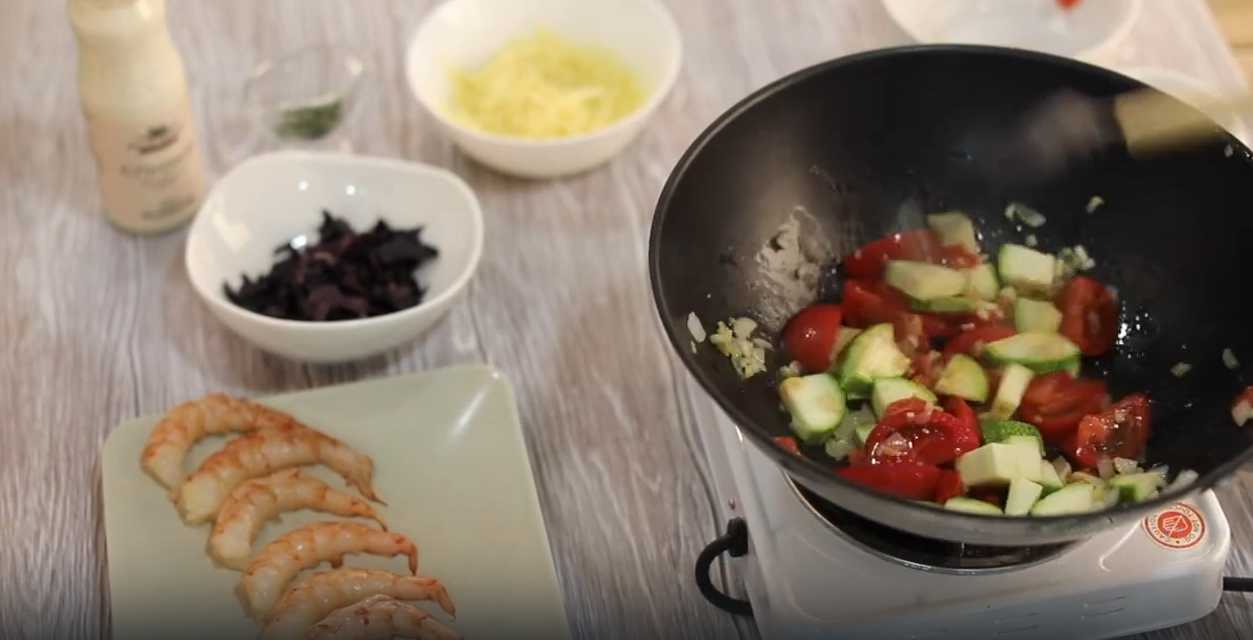 Pappardelles aux crevettes et courgettes - Étape 6