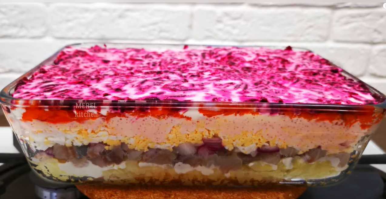 Hareng classique sous un manteau de fourrure - Étape 12