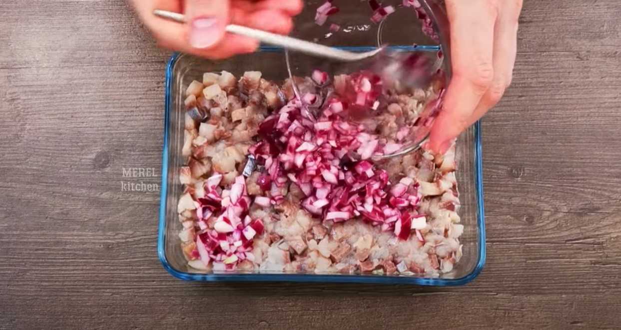 Hareng classique sous un manteau de fourrure - Étape 6