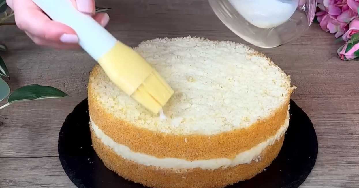 Gâteau éponge à la crème au beurre de noix de coco - Étape 16