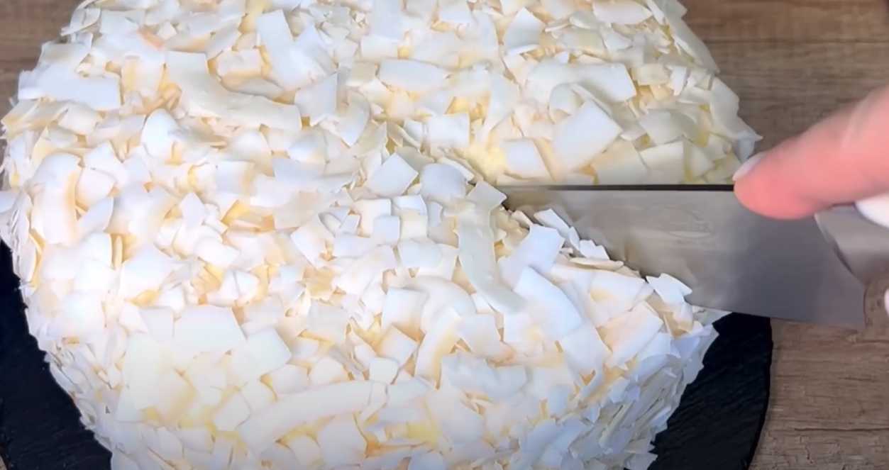 Gâteau éponge à la crème au beurre de noix de coco - Étape 19