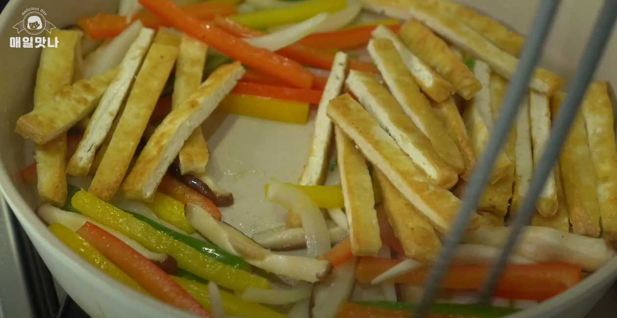 Tofu frit aux légumes - Étape 9