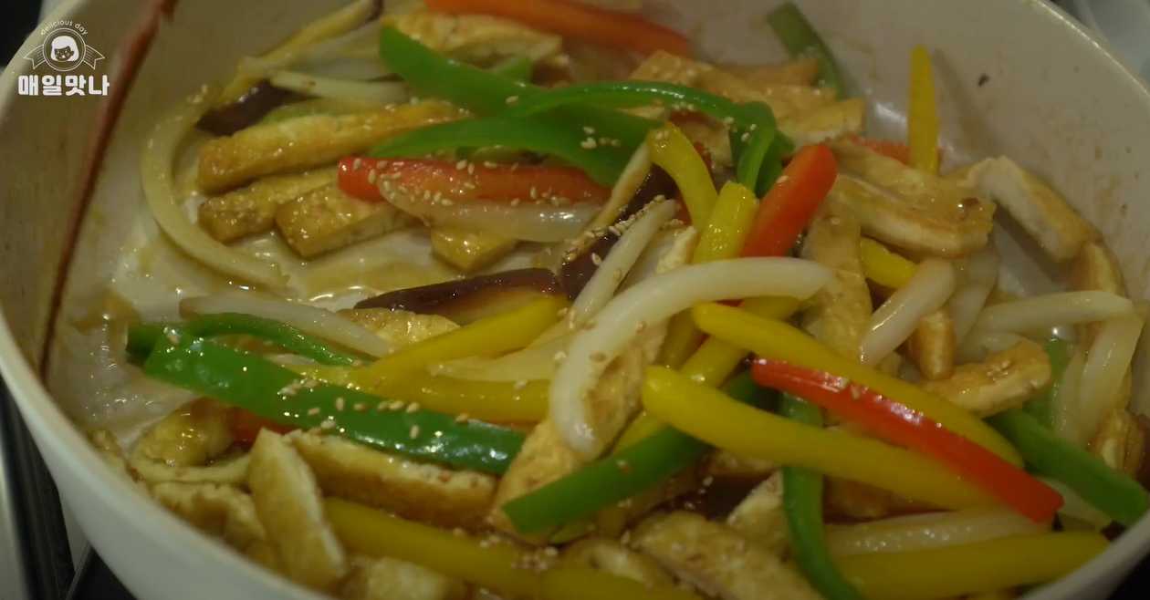 Tofu frit aux légumes - Étape 10