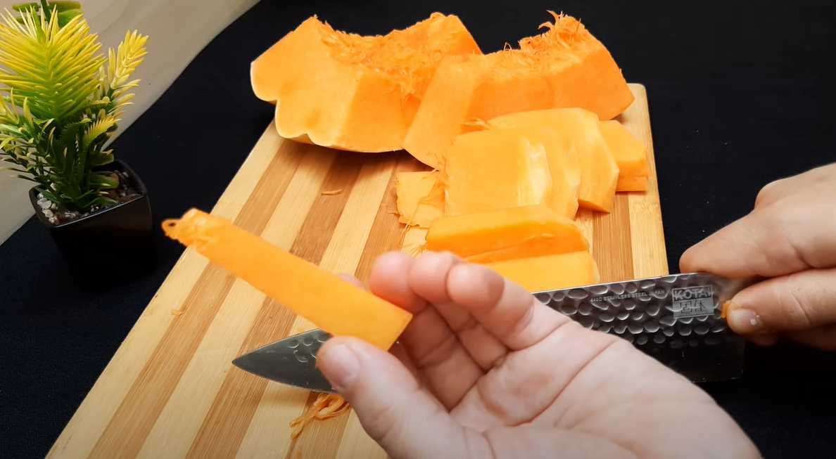 Tranches de potiron cuites au four - Étape 1