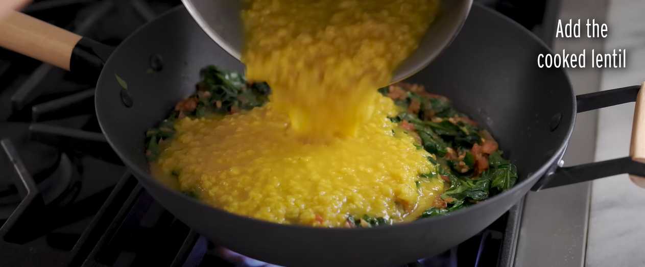 Curry de lentilles aux épinards - Étape 13