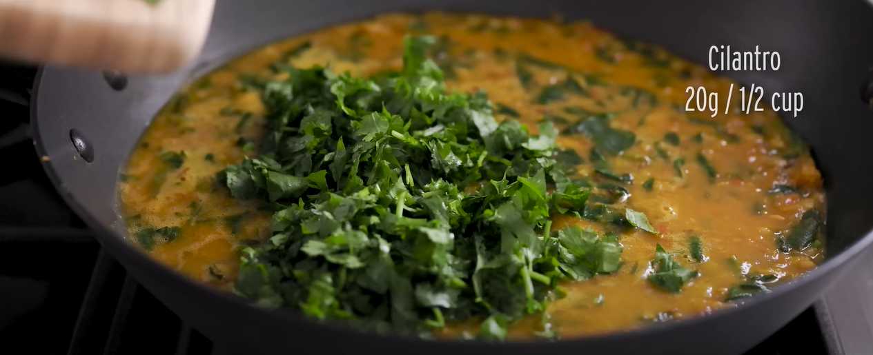 Curry de lentilles aux épinards - Étape 14