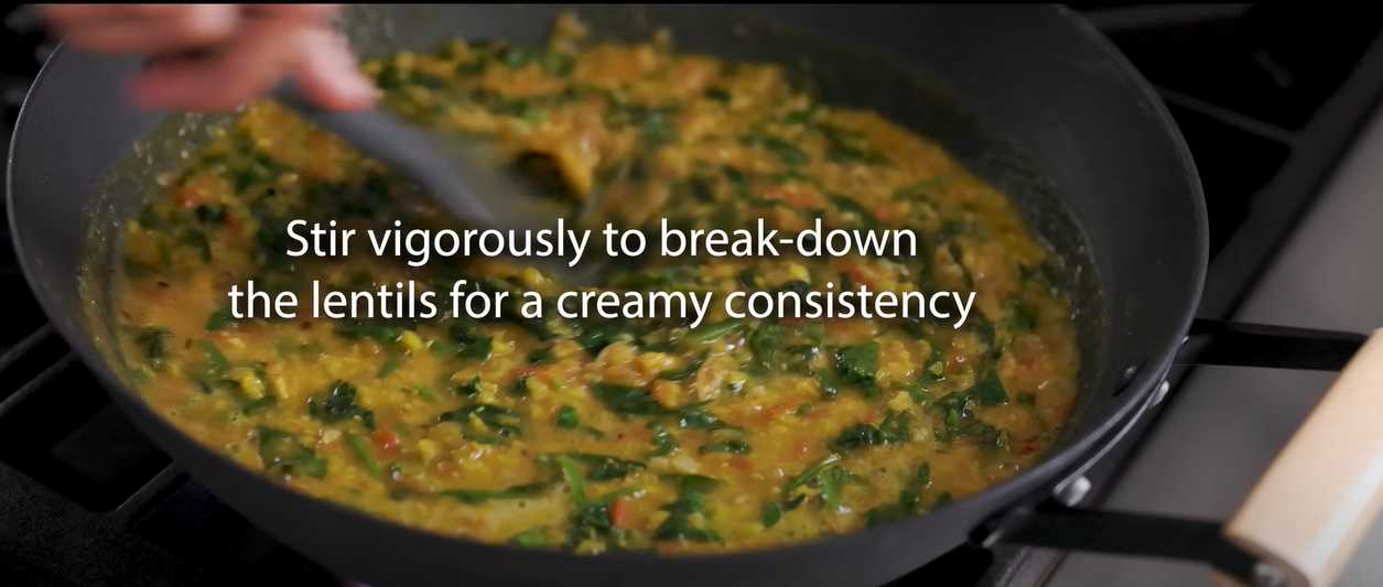 Curry de lentilles aux épinards - Étape 12
