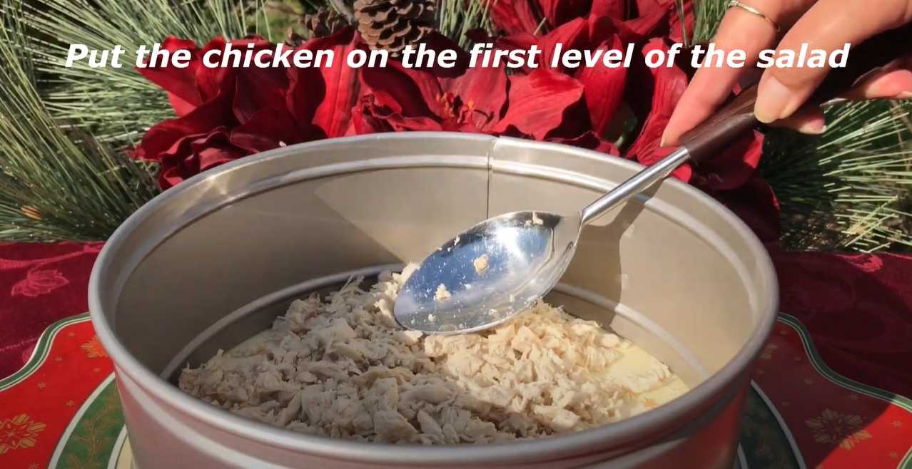 Salade du Nouvel An au poulet et aux fruits - Étape 8